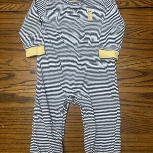 Itsy Bitsy Striped Blue and White Kids One Piece